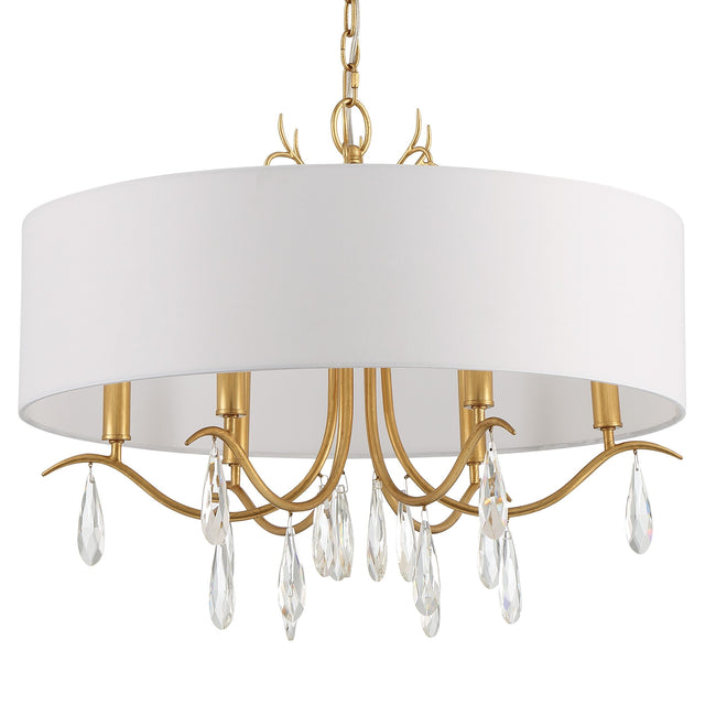 Rollins 6 Light Antique Gold Chandelier ROL-18806-GA
