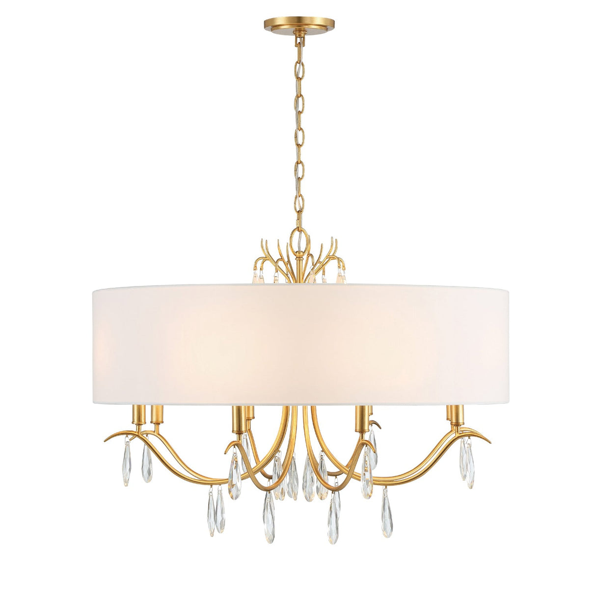 Rollins 8 Light Antique Gold Chandelier ROL-18808-GA