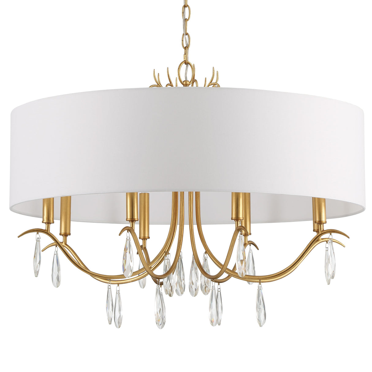 Rollins 8 Light Antique Gold Chandelier ROL-18808-GA