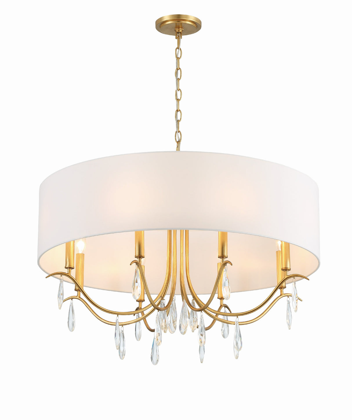 Rollins 8 Light Antique Gold Chandelier ROL-18808-GA