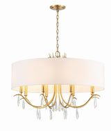 Rollins 8 Light Antique Gold Chandelier ROL-18808-GA