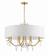 Rollins 8 Light Antique Gold Chandelier ROL-18808-GA