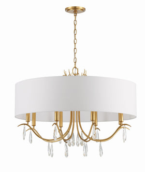 Rollins 8 Light Antique Gold Chandelier ROL-18808-GA