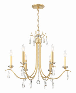 Rollins 6 Light Antique Gold Chandelier ROL-18816-GA