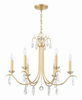 Rollins 6 Light Antique Gold Chandelier ROL-18816-GA