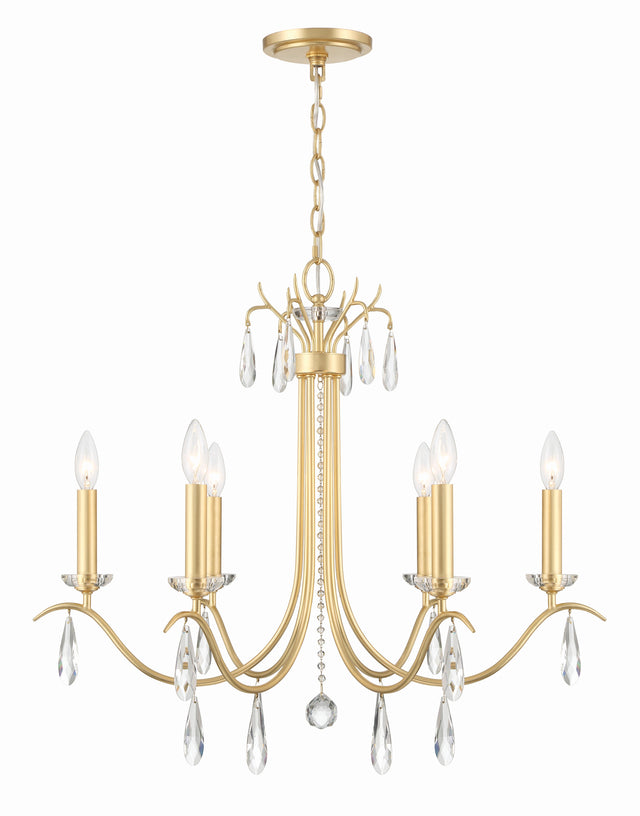 Rollins 6 Light Antique Gold Chandelier ROL-18816-GA
