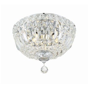 Roslyn 3 Light Polished Chrome Flush Mount ROS-A1003-CH-CL-MWP