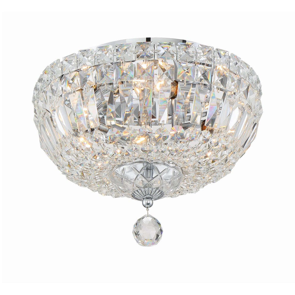 Roslyn 4 Light Polished Chrome Flush Mount ROS-A1004-CH-CL-MWP
