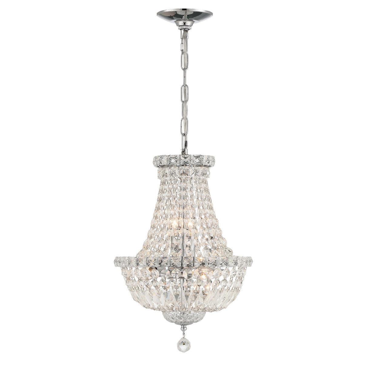 Roslyn 5 Light Polished Chrome Mini Chandelier ROS-A1006-CH-CL-MWP