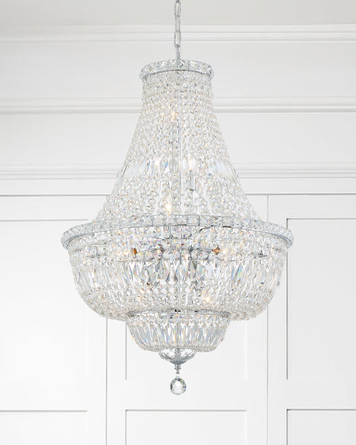 Roslyn 9 Light Polished Chrome Chandelier ROS-A1009-CH-CL-MWP