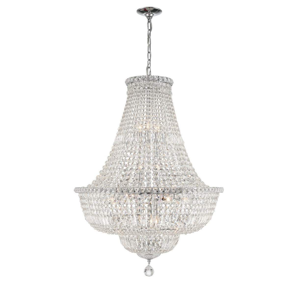 Roslyn 15 Light Polished Chrome Chandelier ROS-A1015-CH-CL-MWP