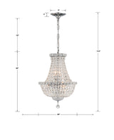 Roslyn 15 Light Polished Chrome Chandelier ROS-A1015-CH-CL-MWP