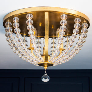 Roxy 3 Light Antique Gold Flush Mount ROX-A9000-GA
