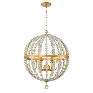 Roxy 6 Light Antique Gold Chandelier ROX-A9006-GA