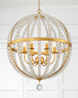 Roxy 6 Light Antique Gold Chandelier ROX-A9006-GA