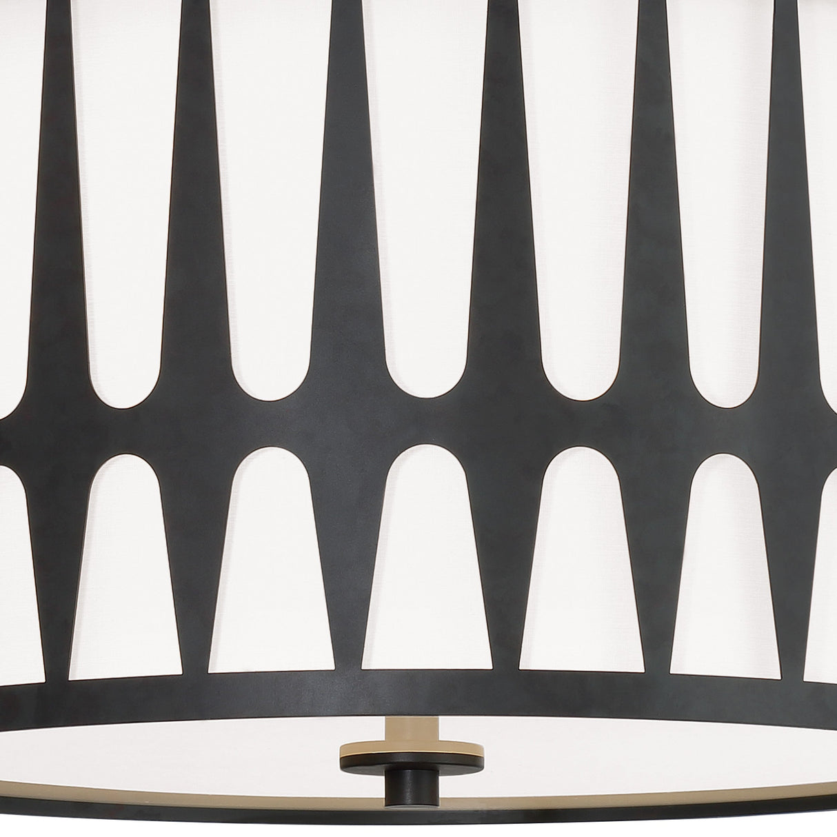 Royston 3 Light Black Flush Mount ROY-800-BK