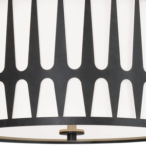 Royston 3 Light Black Flush Mount ROY-800-BK