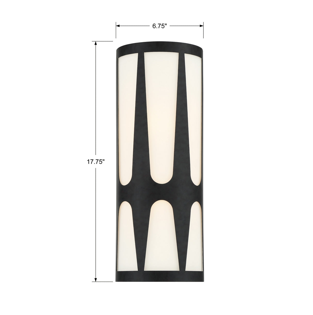 Royston 2 Light Black Sconce ROY-802-BK