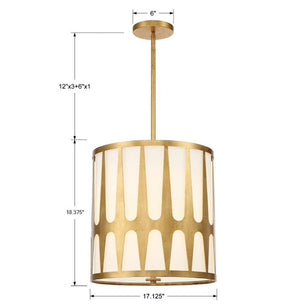 Royston 4 Light Black Mini Chandelier ROY-805-BK