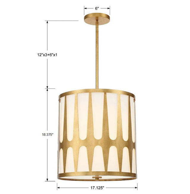 Royston 4 Light Black Mini Chandelier ROY-805-BK