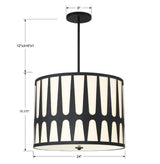 Royston 5 Light Black Chandelier ROY-809-BK