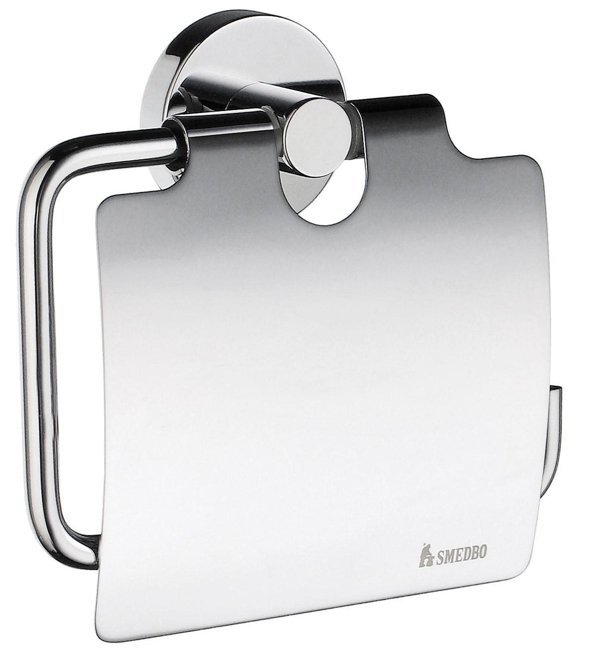 Smedbo Home Toilet Roll Holder with Cover in Polished Chrome