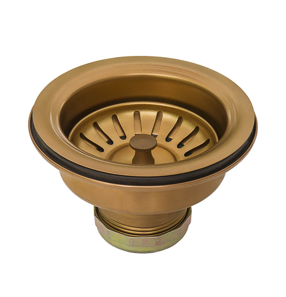 Ruvati Kitchen Sink Strainer Drain Assembly - Copper Tone Stainless Steel - RVA1022CP