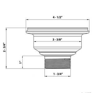 Ruvati Kitchen Sink Strainer Drain Assembly - Brass / Gold Tone Stainless Steel - RVA1022GG