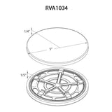 Ruvati Drain Cover for Composite Kitchen Sink and Garbage Disposal - Matte White - RVA1034WH