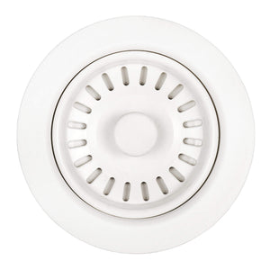 Ruvati Kitchen Sink Basket Strainer Drain Assembly - Matte White - RVA1038WH