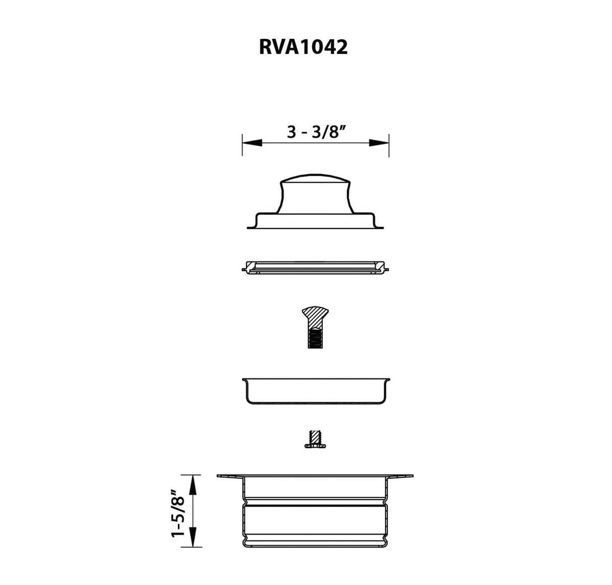 Ruvati Garbage Disposal Flange with Basket Strainer and Stopper - Brushed Gold Satin Brass - RVA1042GG