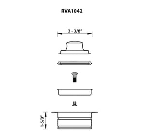 Ruvati Garbage Disposal Flange with Basket Strainer and Stopper - Brushed Gold Satin Brass - RVA1042GG