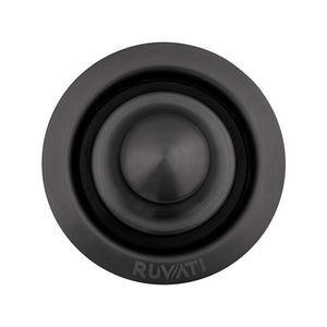 Ruvati Garbage Disposal Flange with Basket Strainer and Stopper - Gunmetal Black Stainless Steel - RVA1042BL