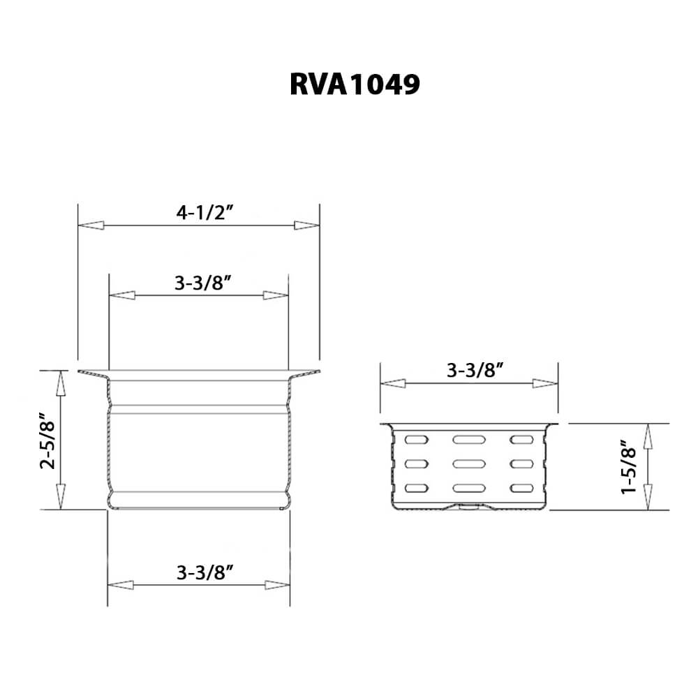 Ruvati Extended Garbage Disposal Flange with Deep Basket Strainer - Matte Gold Satin Brass - RVA1049GG