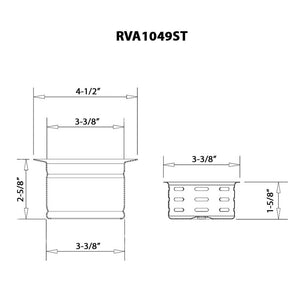 Ruvati Extended Garbage Disposal Flange with Deep Basket Strainer for Kitchen Sinks - Stainless Steel - RVA1049ST