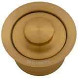 Ruvati Extended Garbage Disposal Flange with Deep Basket and Stopper - Brushed Gold Satin Brass - RVA1052GG