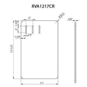 Ruvati 17 x 11 inch Textured Concrete Finish Cutting Board for Ruvati Workstation Sinks - RVA1217CR