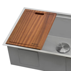 Ruvati 17 x 11 inch LedgeFit Solid Wood Replacement Cutting Board for Ruvati Workstation Sinks - RVA1217