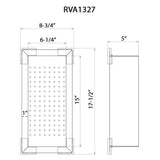 Ruvati Workstation Sink Replacement Colander 17 inch Stainless Steel with Plastic Corners - RVA1327