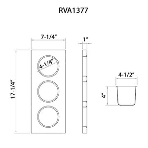 Ruvati Condiment Tray 3 Bowl Serving Board for Workstation Sinks (complete set) - RVA1377