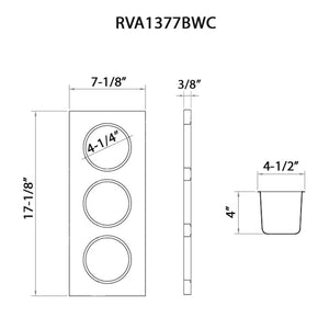 Ruvati 3 Bowl Serving Board Black Composite Condiment Tray for Workstation Sinks (complete set) - RVA1377BWC