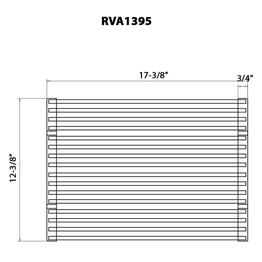 Ruvati Stainless Steel and Silicone Foldable Drying Rack for Workstation Sinks Dish Mat Trivet - RVA1395