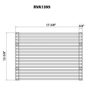 Ruvati Stainless Steel and Silicone Foldable Drying Rack for Workstation Sinks Dish Mat Trivet - RVA1395