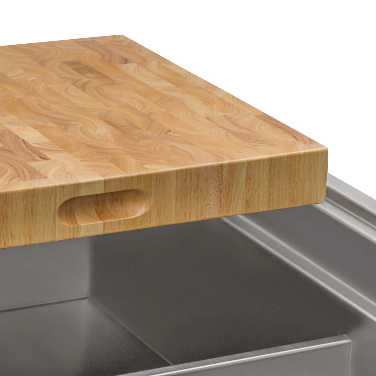 Ruvati 17 x 16 x 2 inch thick End-Grain French Oak Butcher Block Solid Wood Large Cutting Board - RVA2445OAK