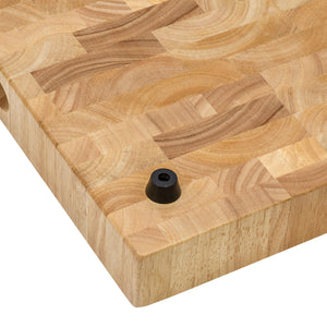 Ruvati 17 x 16 x 2 inch thick End-Grain French Oak Butcher Block Solid Wood Large Cutting Board - RVA2445OAK