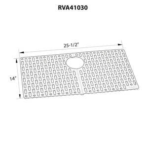 Ruvati Silicone Bottom Grid Sink Mat for RVG1030 and RVG2030 Sinks - Black - RVA41030BK