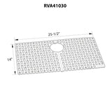 Ruvati Silicone Bottom Grid Sink Mat for RVG1030 and RVG2030 Sinks - Gray - RVA41030GR