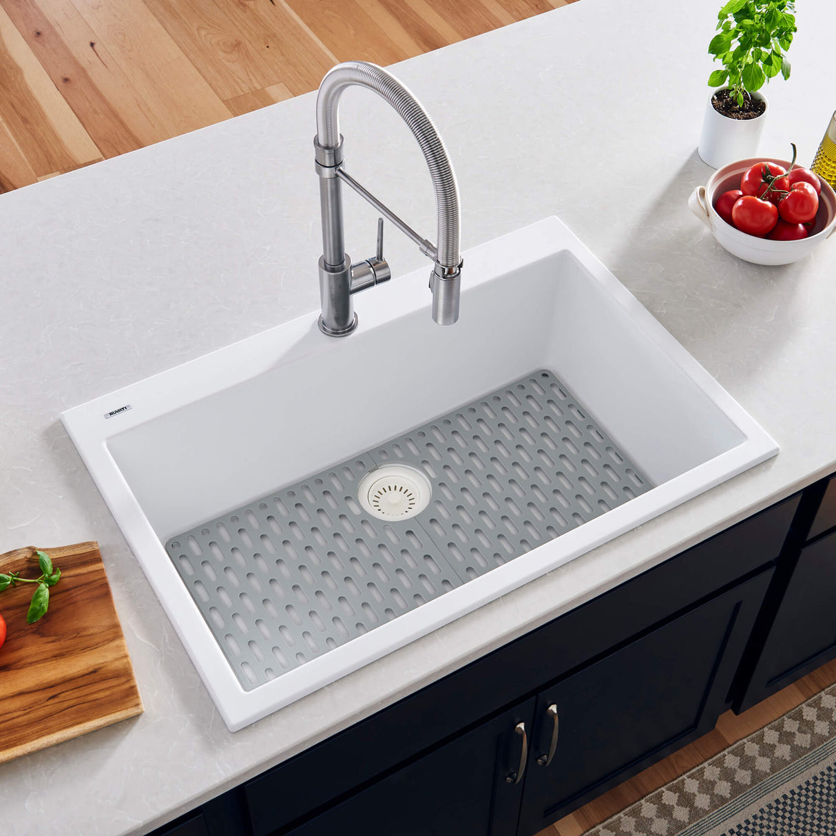Ruvati Silicone Bottom Grid Sink Mat for RVG1030 and RVG2030 Sinks - Gray - RVA41030GR