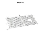 Ruvati Silicone Bottom Grid Sink Mat for RVG1302 and RVG2302 Sinks - Gray - RVA41302GR