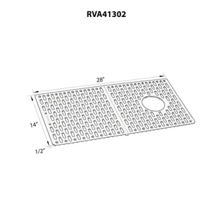 Ruvati Silicone Bottom Grid Sink Mat for RVG1302 and RVG2302 Sinks - Gray - RVA41302GR
